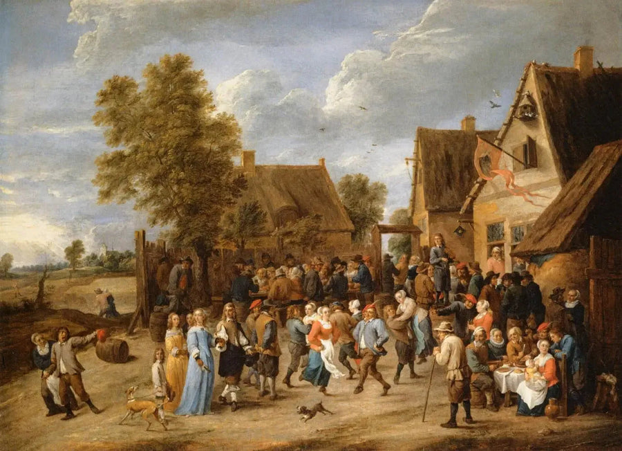 Święto wiejskie z parą arystokratyczną - David Teniers Młodszy