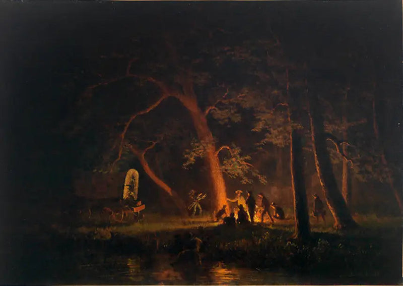 Ognisko - Albert Bierstadt
