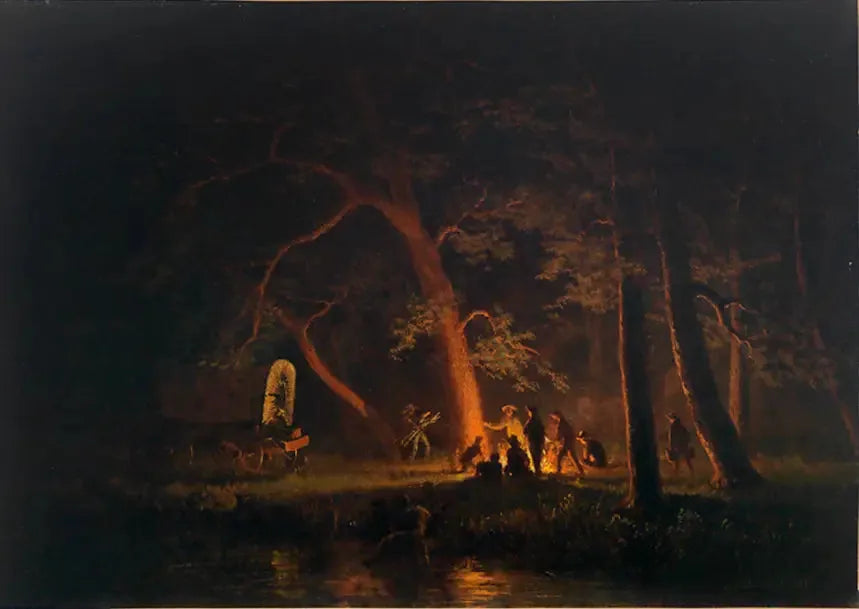 Ognisko - Albert Bierstadt