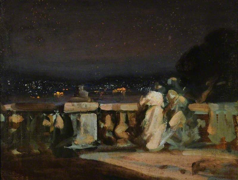 Fajerwerki w Saint-Cloud, Francja - Charles Conder
