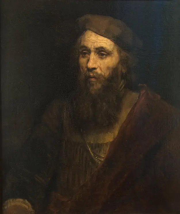 Popiersie mężczyzny z brodą i beretem - Rembrandt