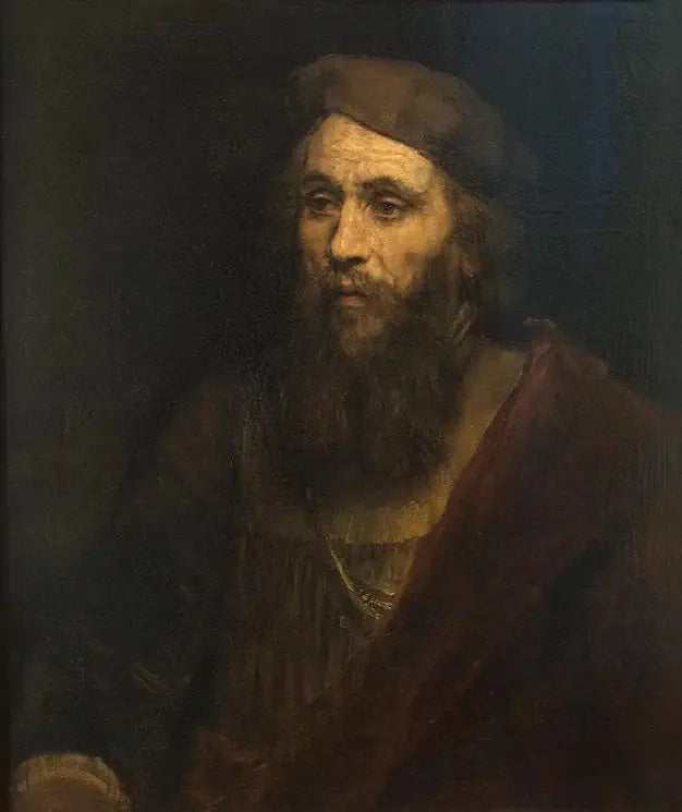 Popiersie mężczyzny z brodą i beretem - Rembrandt