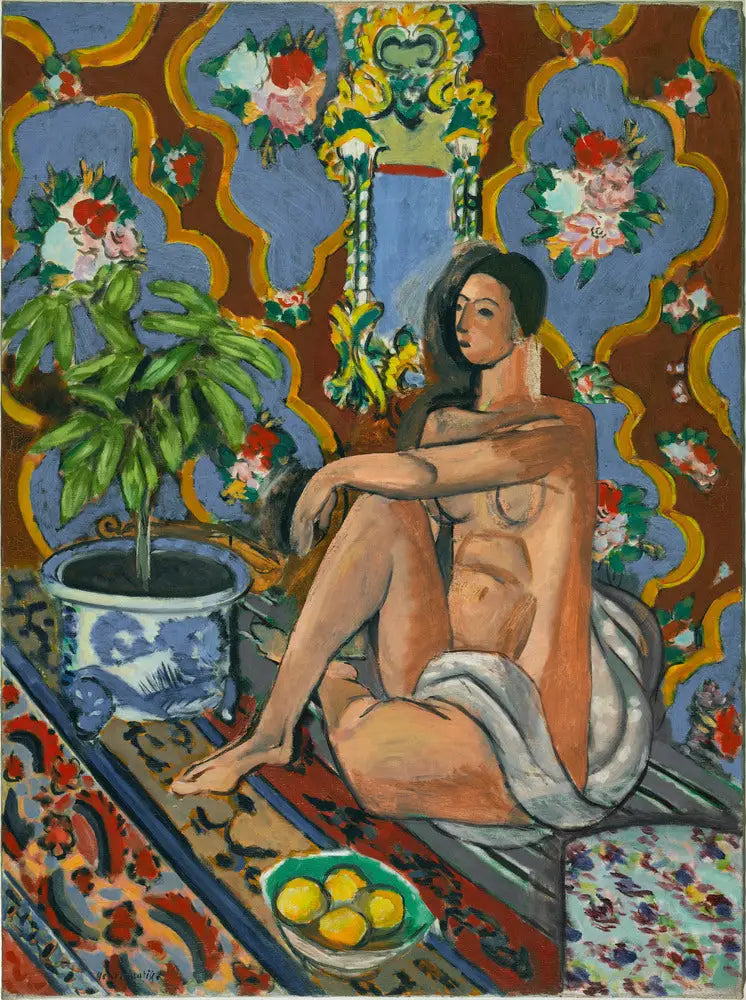 Figurka dekoracyjna na tle ornamentu - Henri Matisse