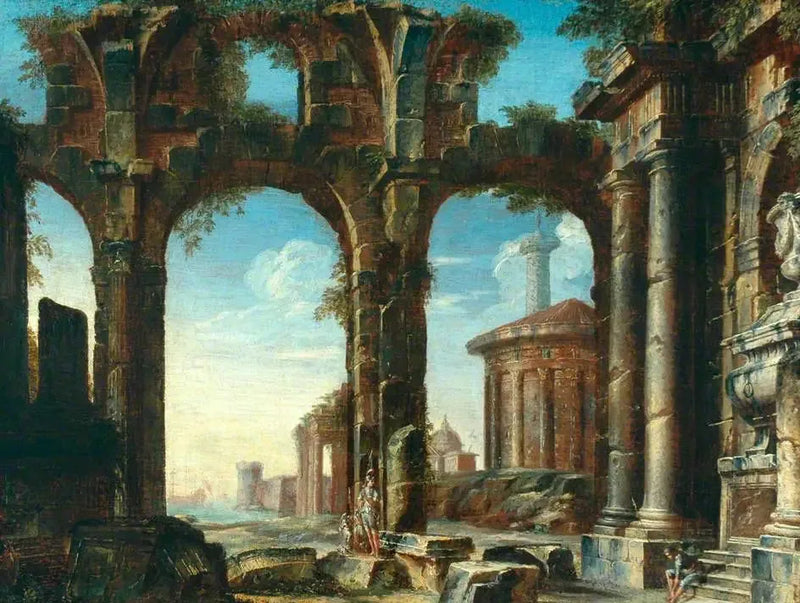 Postaci w starożytnych ruinach - Giovanni Paolo Panini
