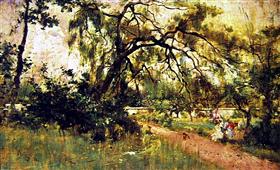 Figury kobiet w parku - Giovanni Boldini