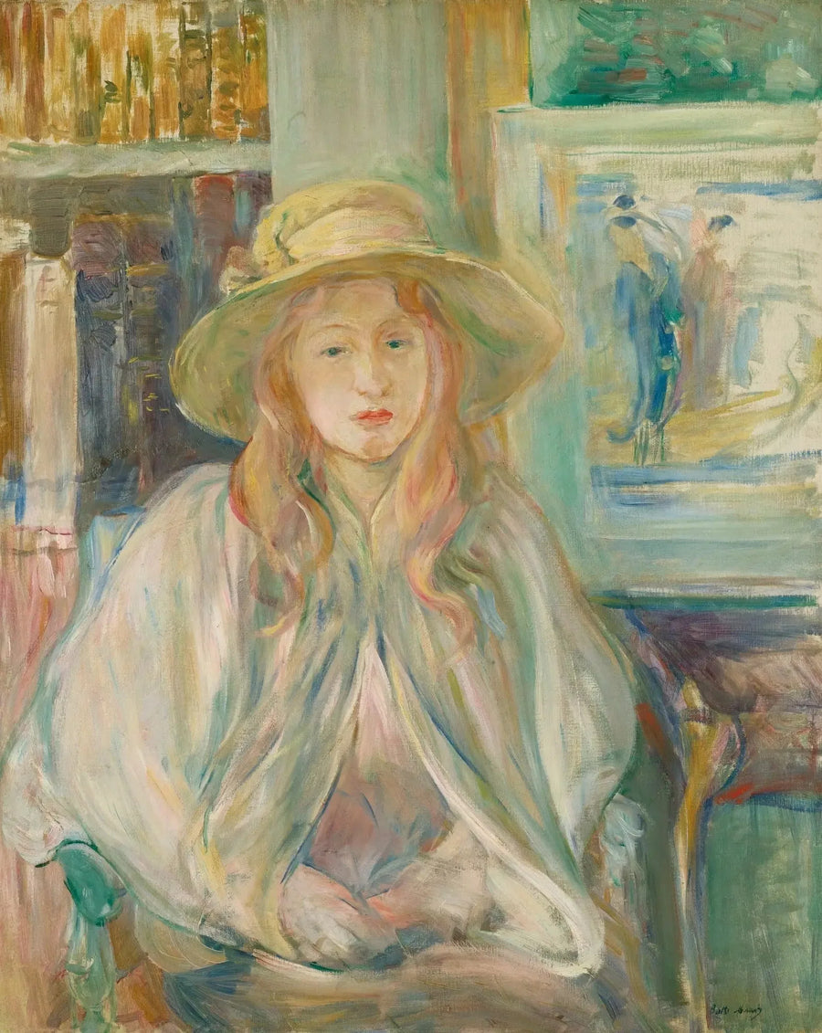 Filet z kapeluszem słomkowym - Berthe Morisot