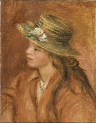 Filet z kapeluszem słomkowym - Pierre-Auguste Renoir