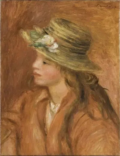 Filet z kapeluszem słomkowym - Pierre-Auguste Renoir