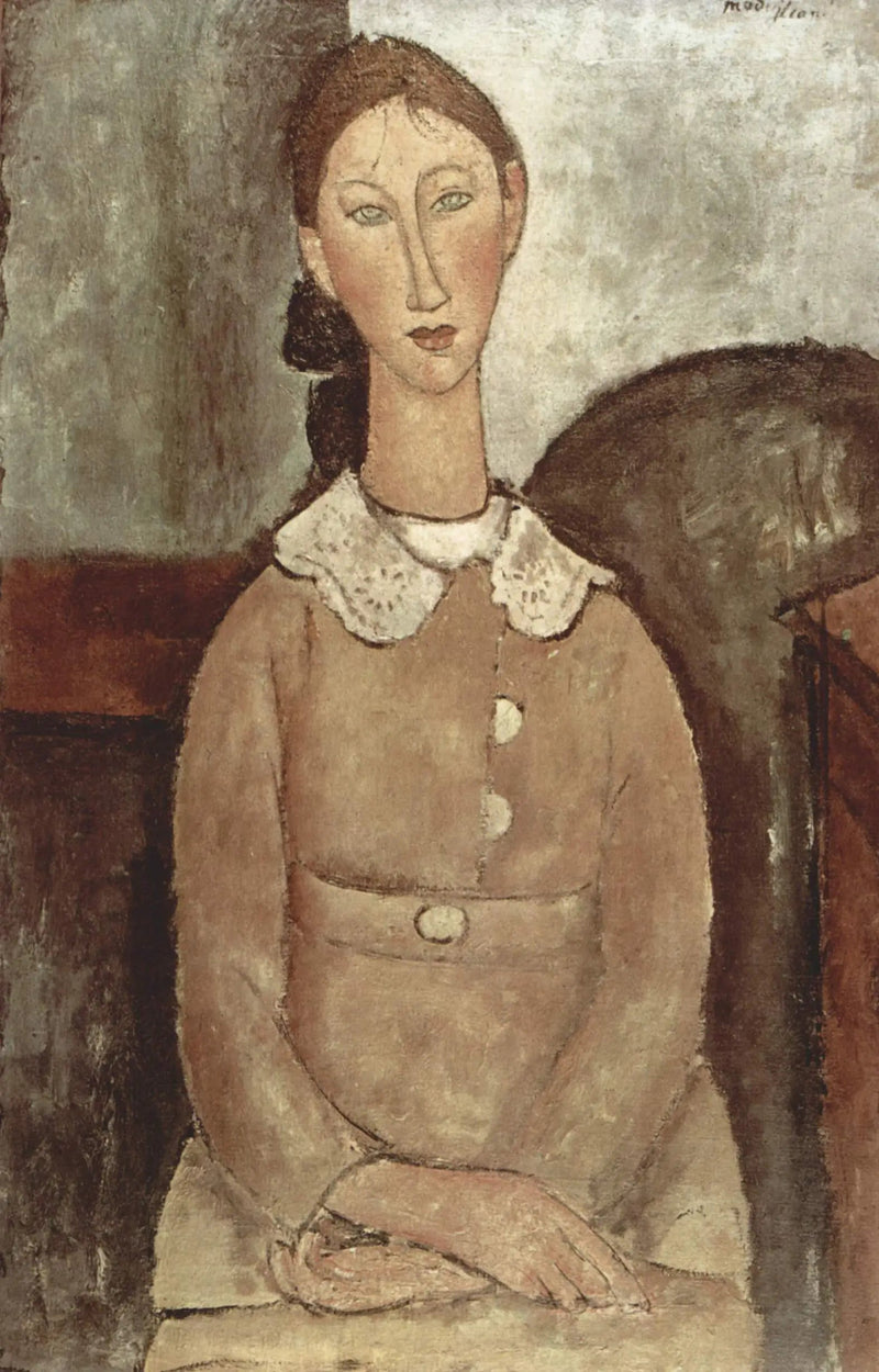 Siatka w żółtej sukni - Amedeo Modigliani