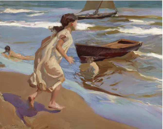 Siatka wchodząca do wody - Joaquín Sorolla