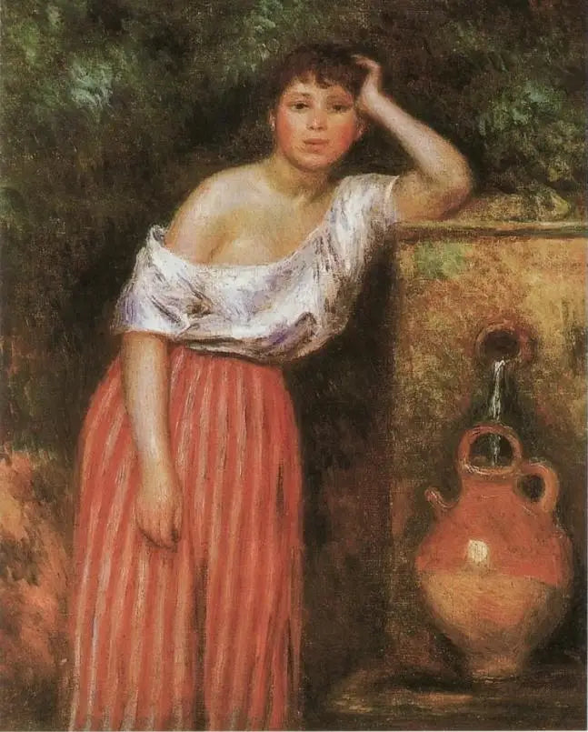Dziewczyna obok fontanny - Pierre-Auguste Renoir
