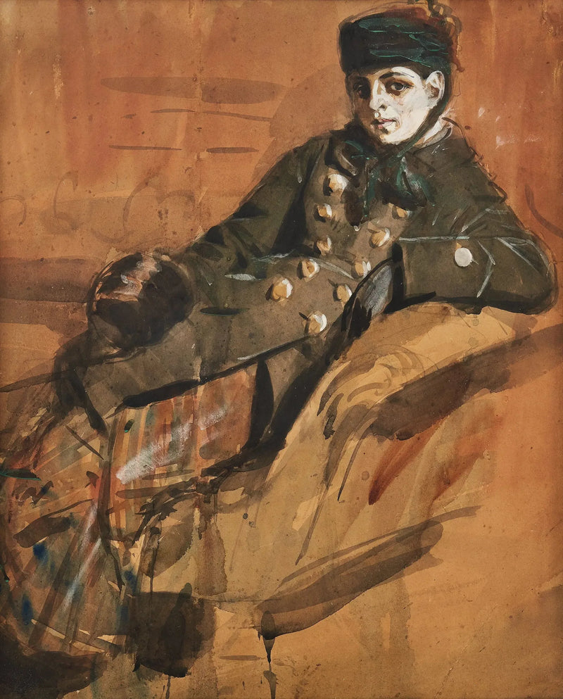 Dziewczyna siedząca w ubraniach podróżnych - Anders Zorn
