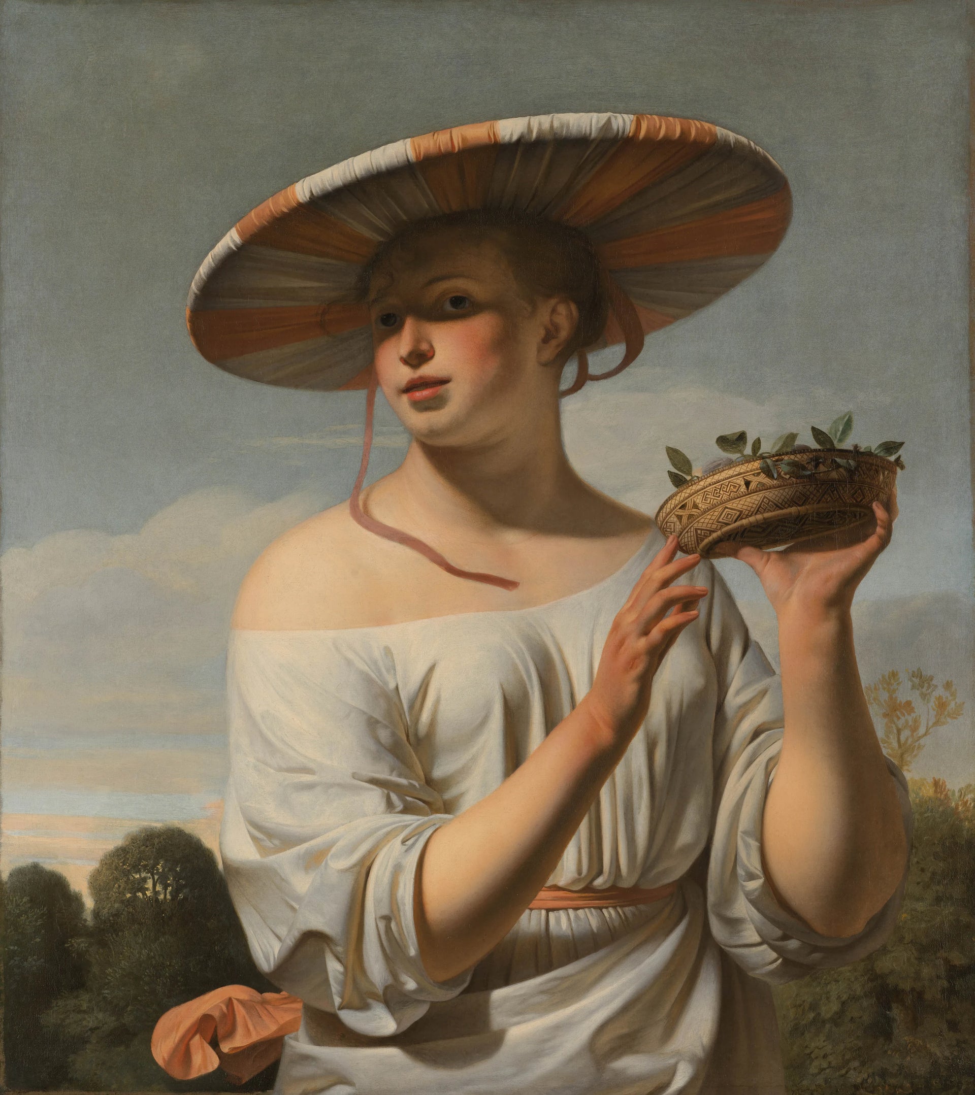 Fille au chapeau large - Caesar van Everdingen