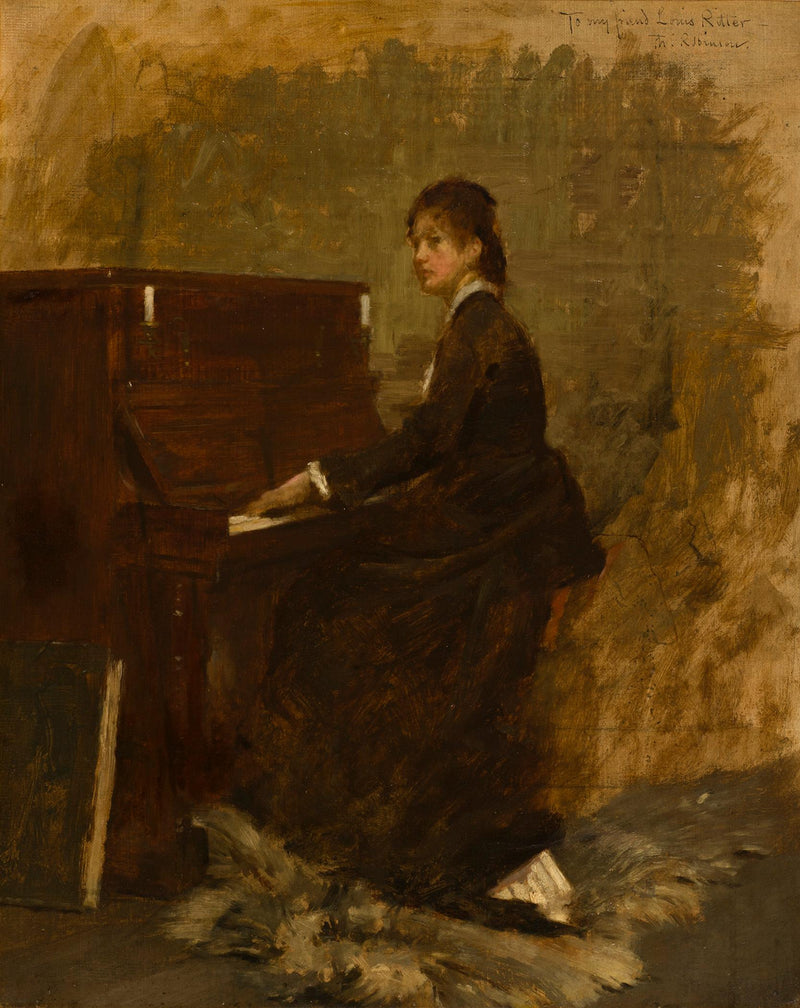Dziewczyna przy pianinie - Theodore Robinson