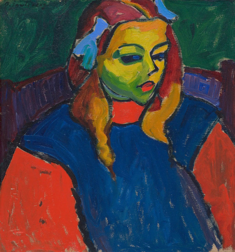 Dziewczyna z zieloną twarzą - Aleksiej von Jawlensky