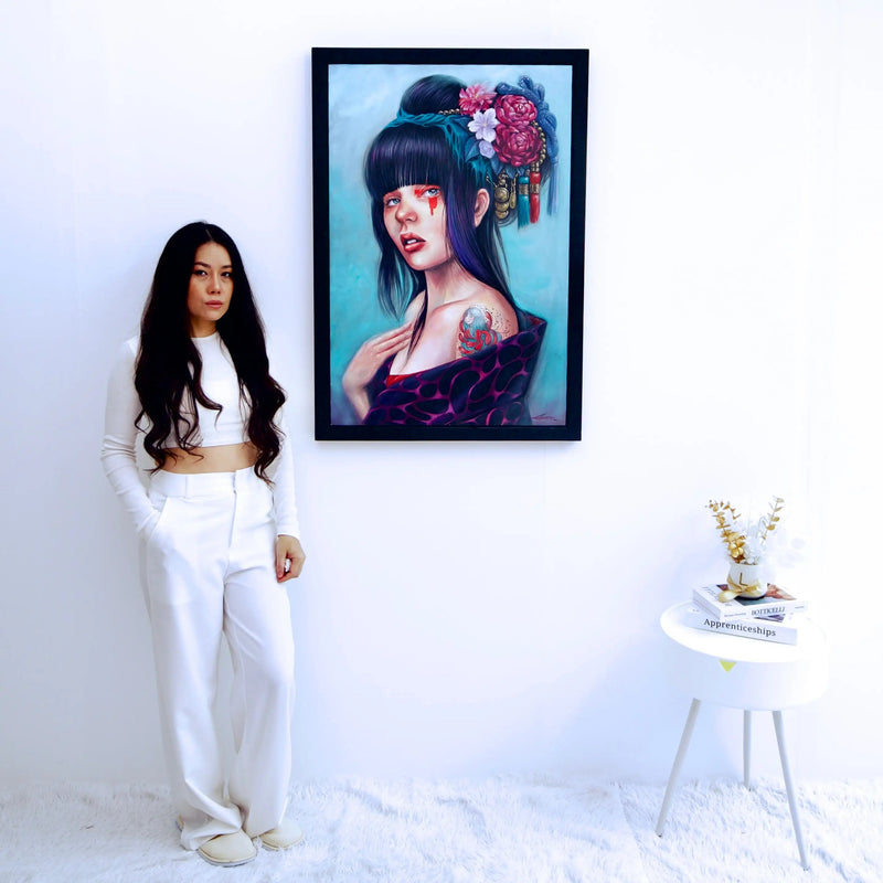 Dziewczyna z Kwiatowym Kokiem | 60x90cm
