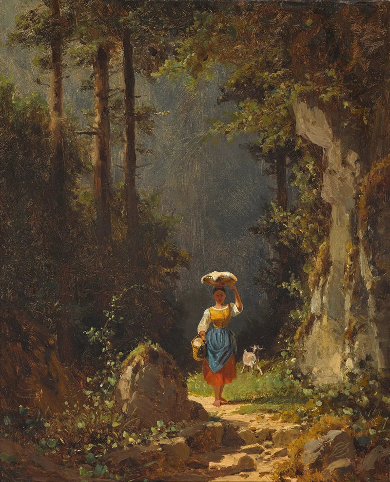 Dziewczyna z kozą - Carl Spitzweg