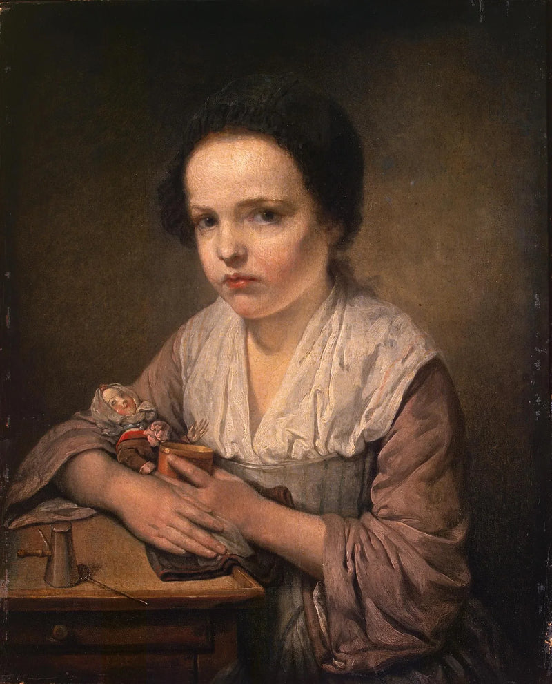 dziewczynka z lalką - Jean-Baptiste Greuze