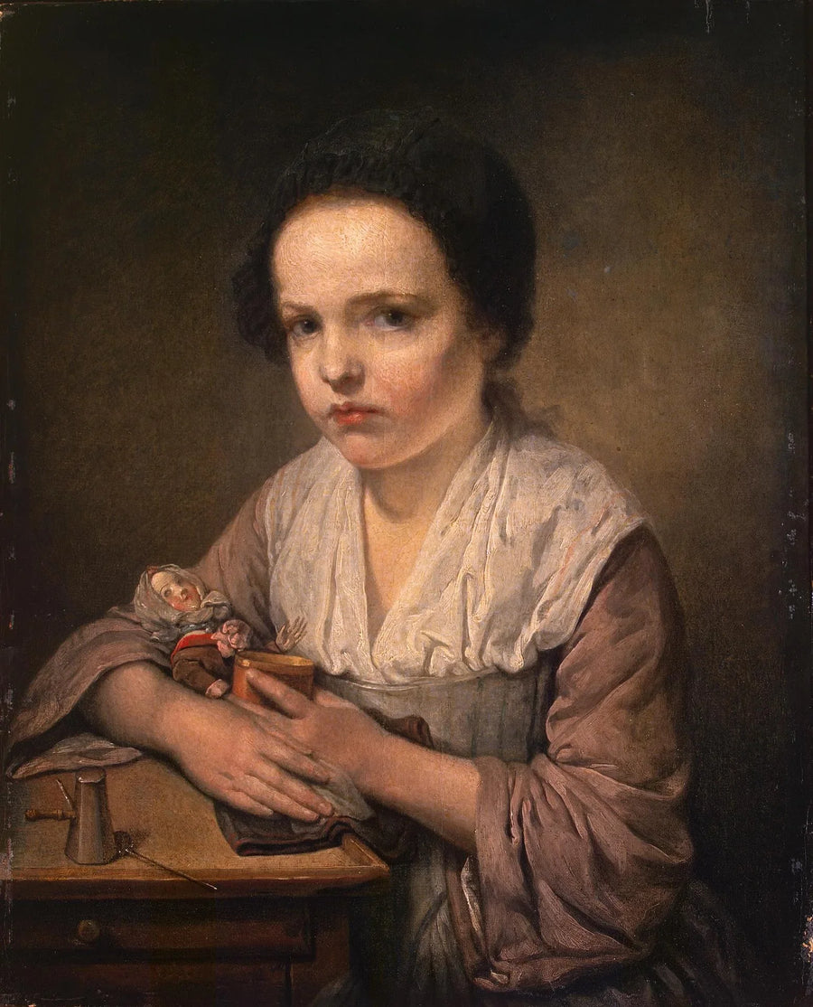 dziewczynka z lalką - Jean-Baptiste Greuze