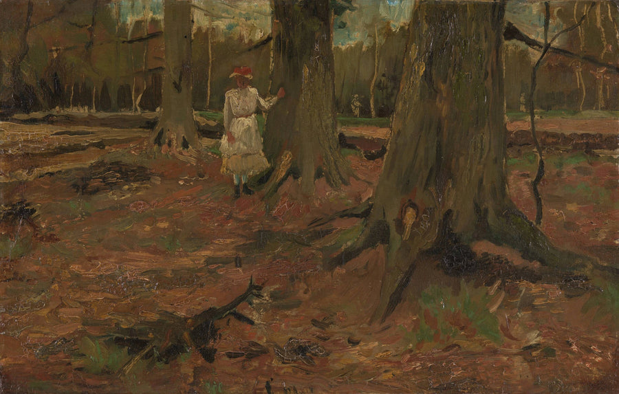 Dziewczyna w bieli w lesie - Vincent van Gogh