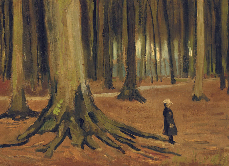 Dziewczyna w lesie - Vincent van Gogh