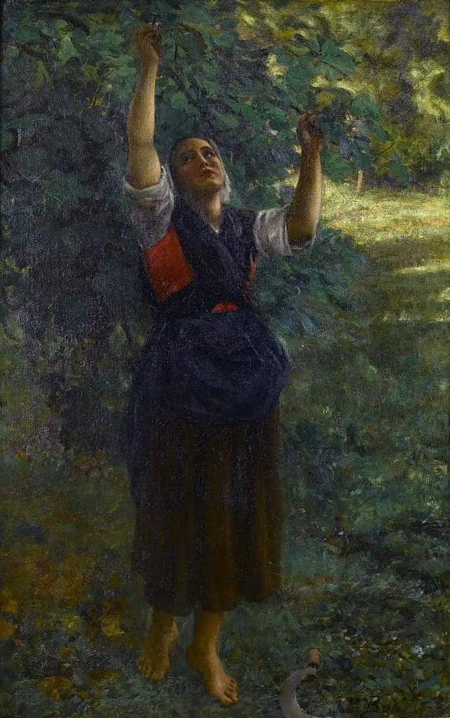 Dziewczyna zbierająca figi - Jules Breton