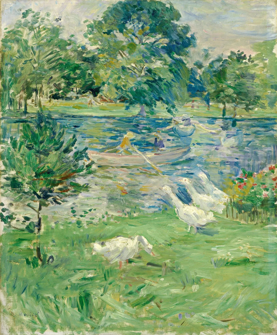 Dziewczyna w łodzi z gęsiami - Berthe Morisot