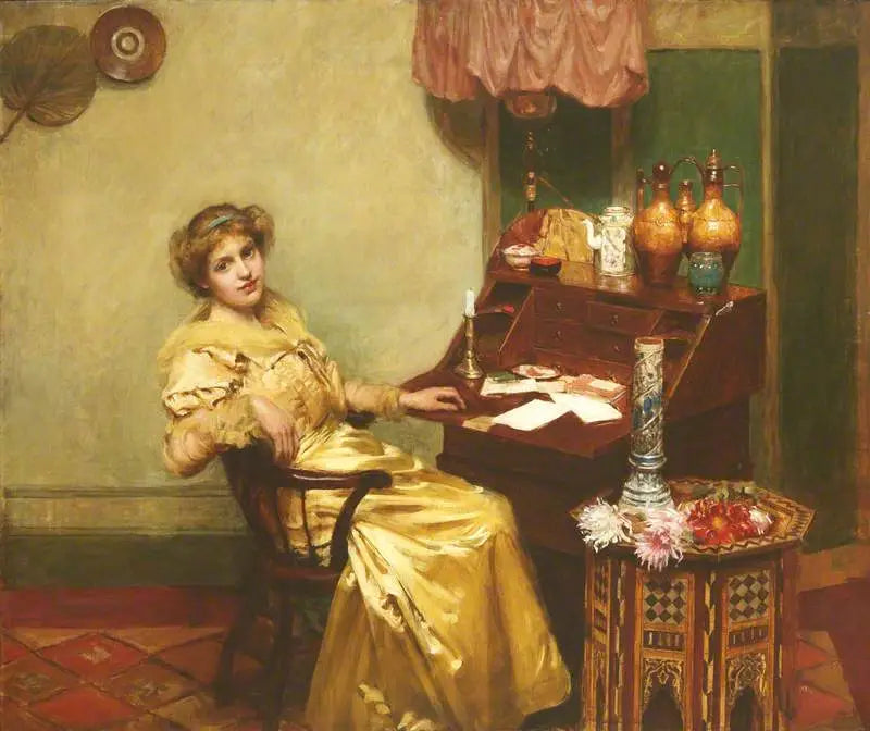 Dziewczyna w biurze - William Merritt Chase