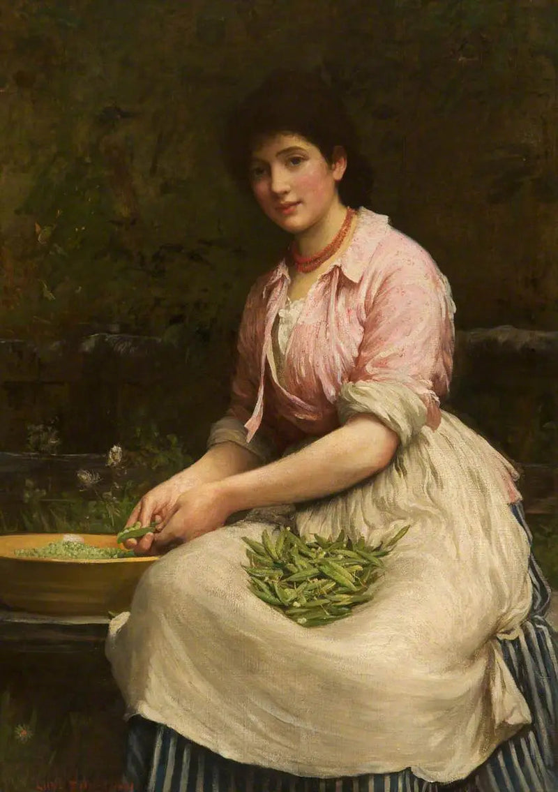 Dziewczyna odgarniająca groszki - Luke Fildes