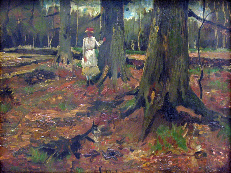 Dziewczyna w bieli w lesie - Vincent van Gogh
