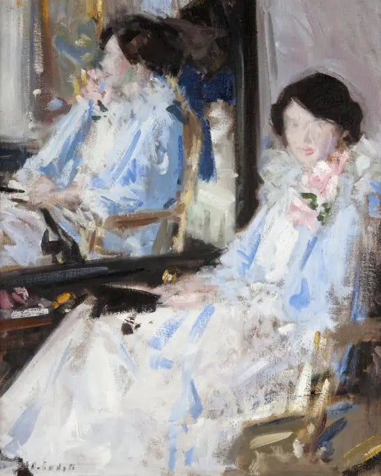 Dziewczyna w niebieskim - Refleksje - Francis Cadell