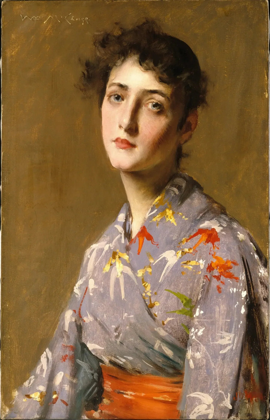 Dziewczyna w japońskim kostiumie - William Merritt Chase