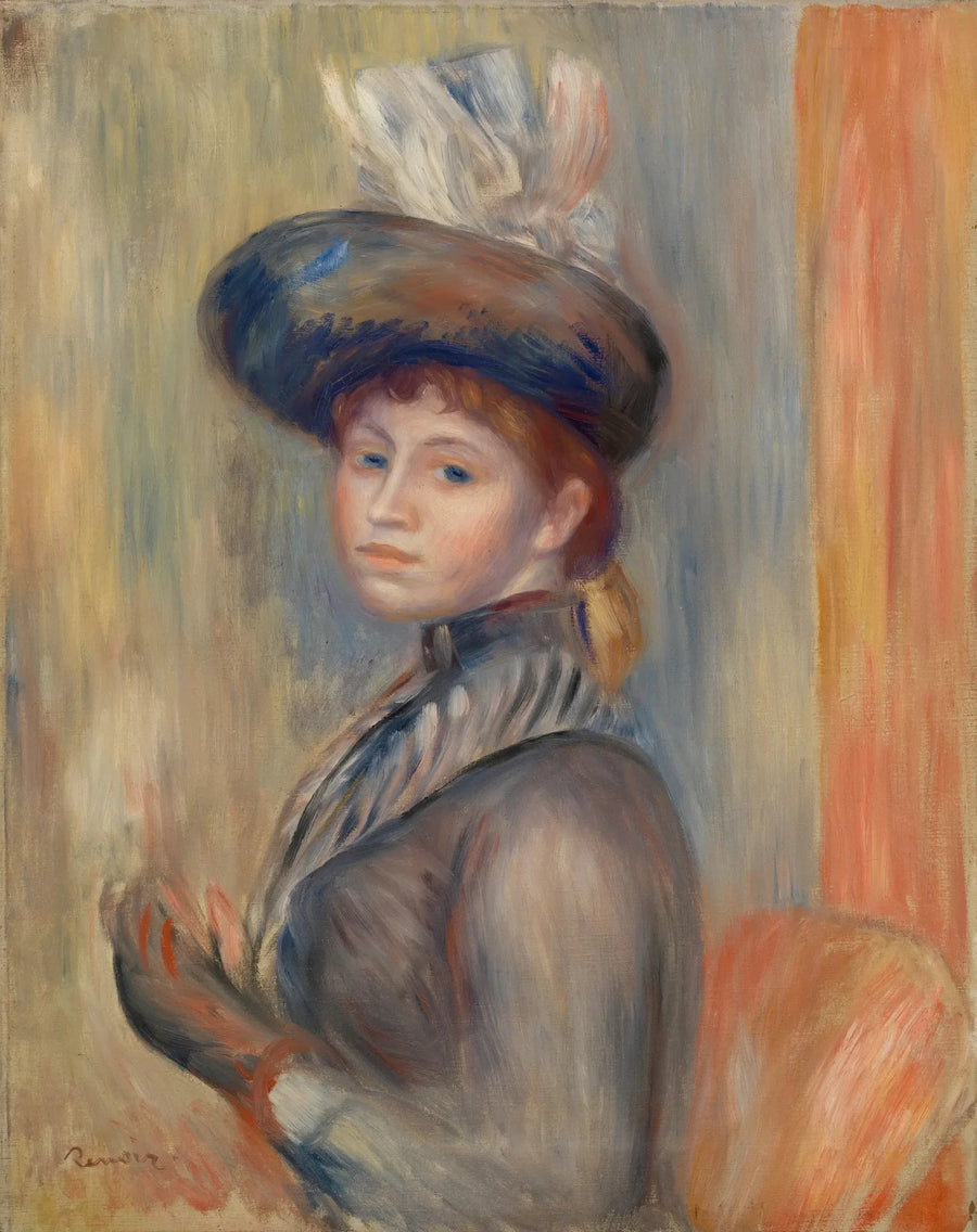 Dziewczyna w szaro-niebieskim - Pierre-Auguste Renoir