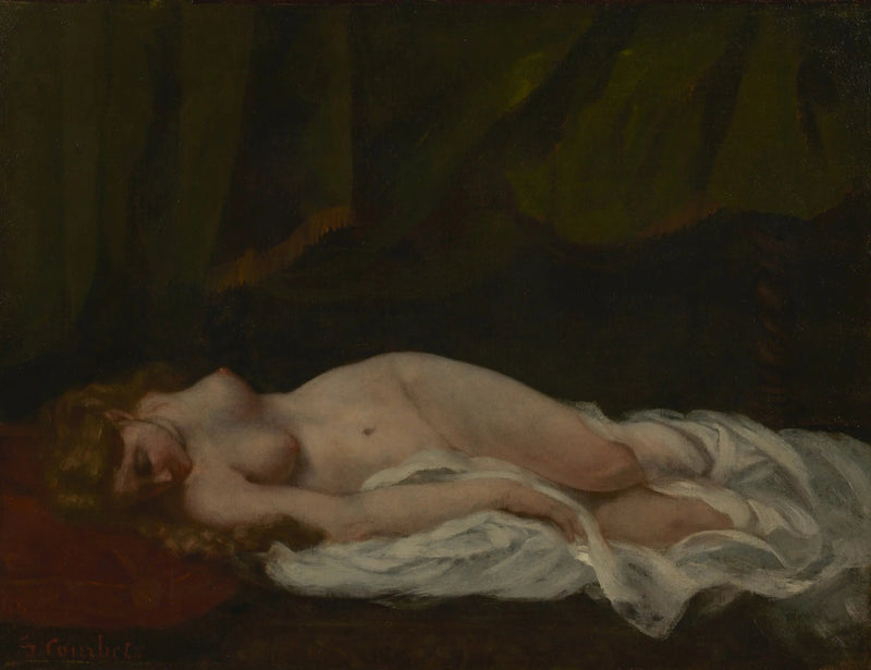 Śpiąca dziewczyna - Gustave Courbet