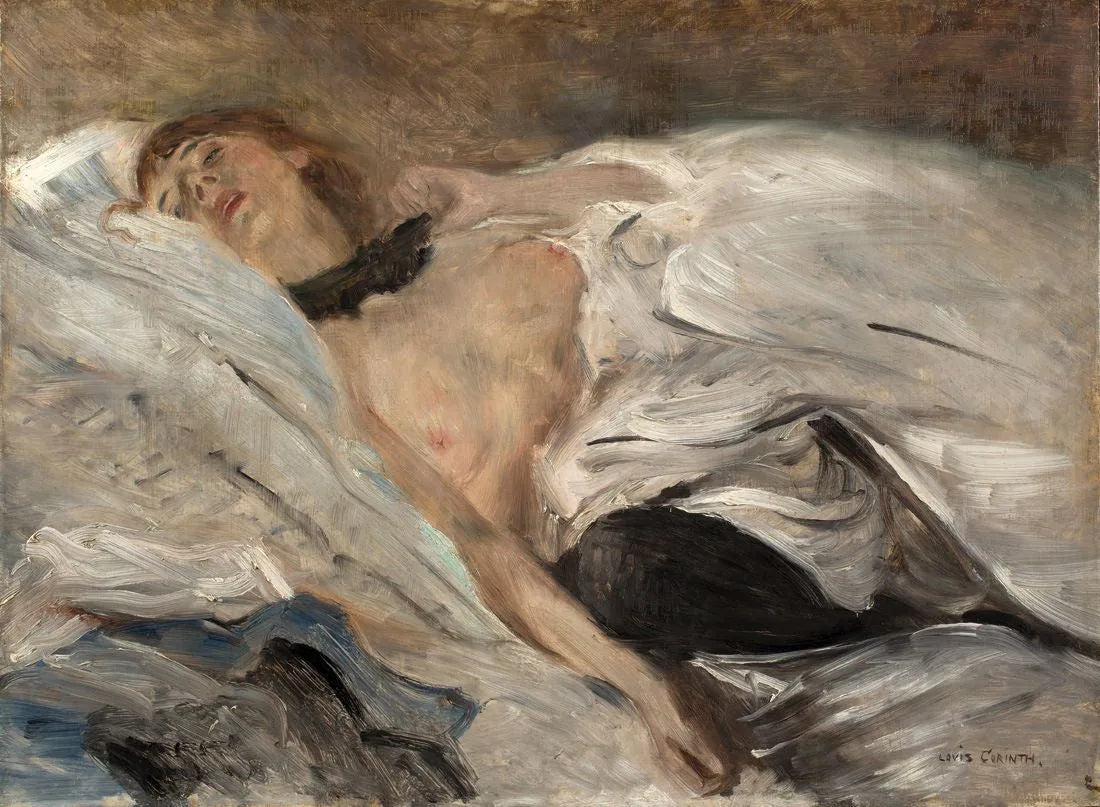 Fille endormie - Lovis Corinth image 1 reproduction de peinture à l’huile