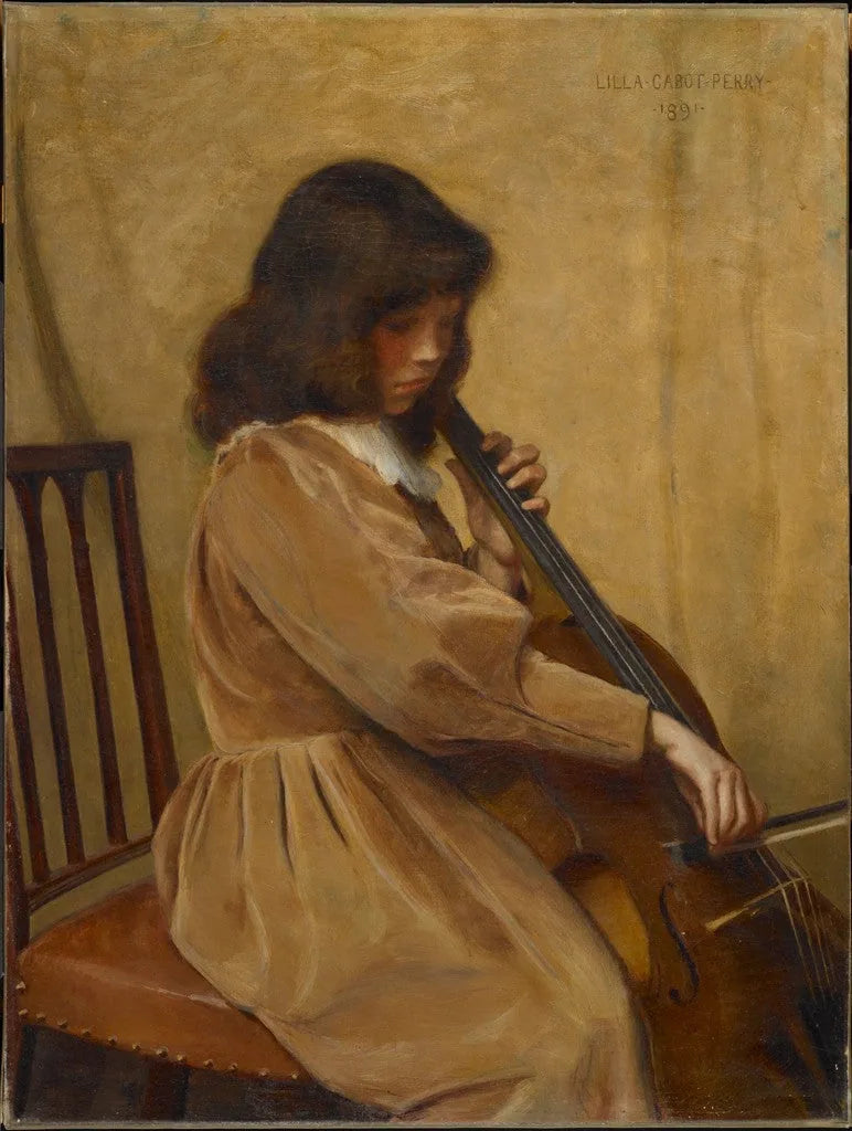 Dziewczyna grająca na wiolonczeli - Lilla Cabot Perry