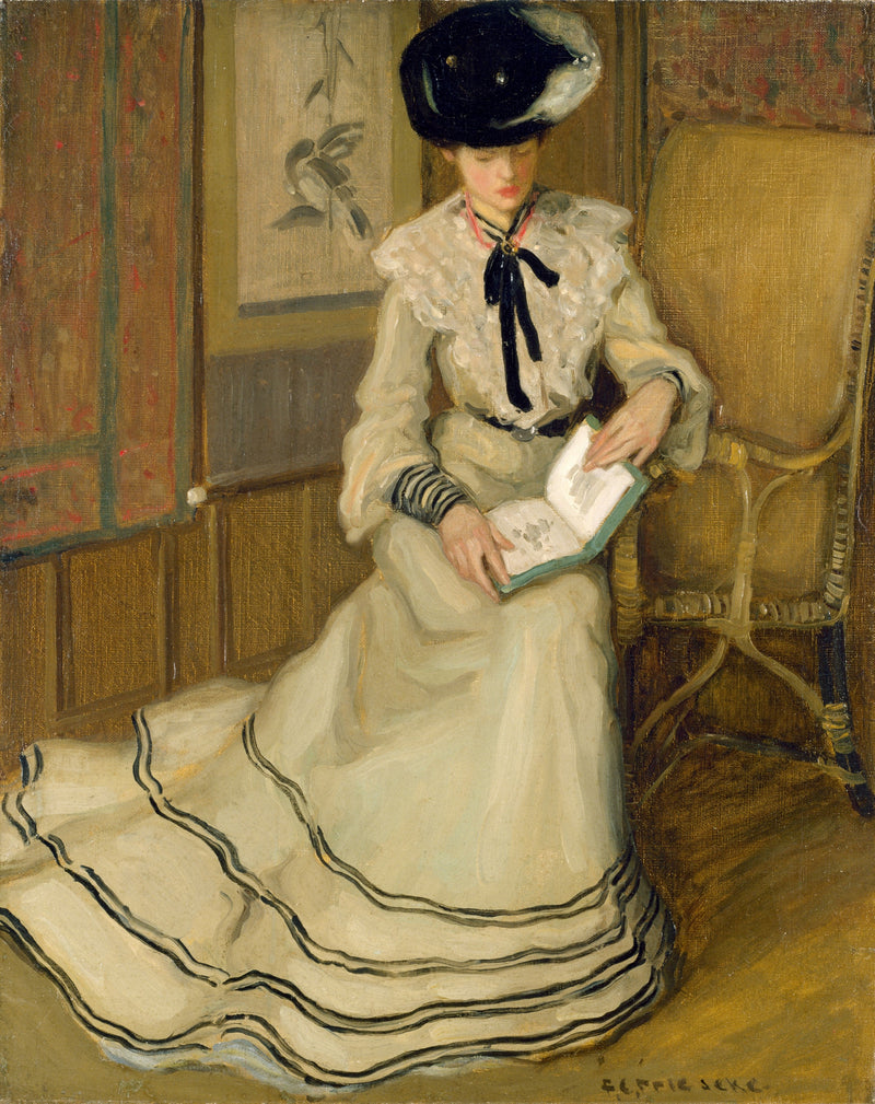 Dziewczyna czytająca - Frederick Carl Frieseke
