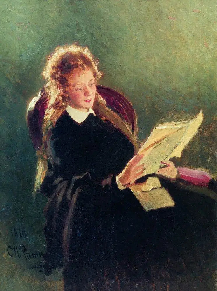 Dziewczyna czytająca - Ilya Repin