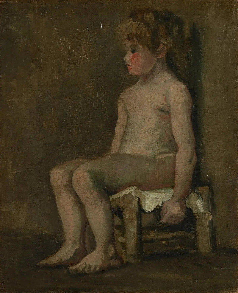 Nagie dziewczę, siedzące - Vincent van Gogh