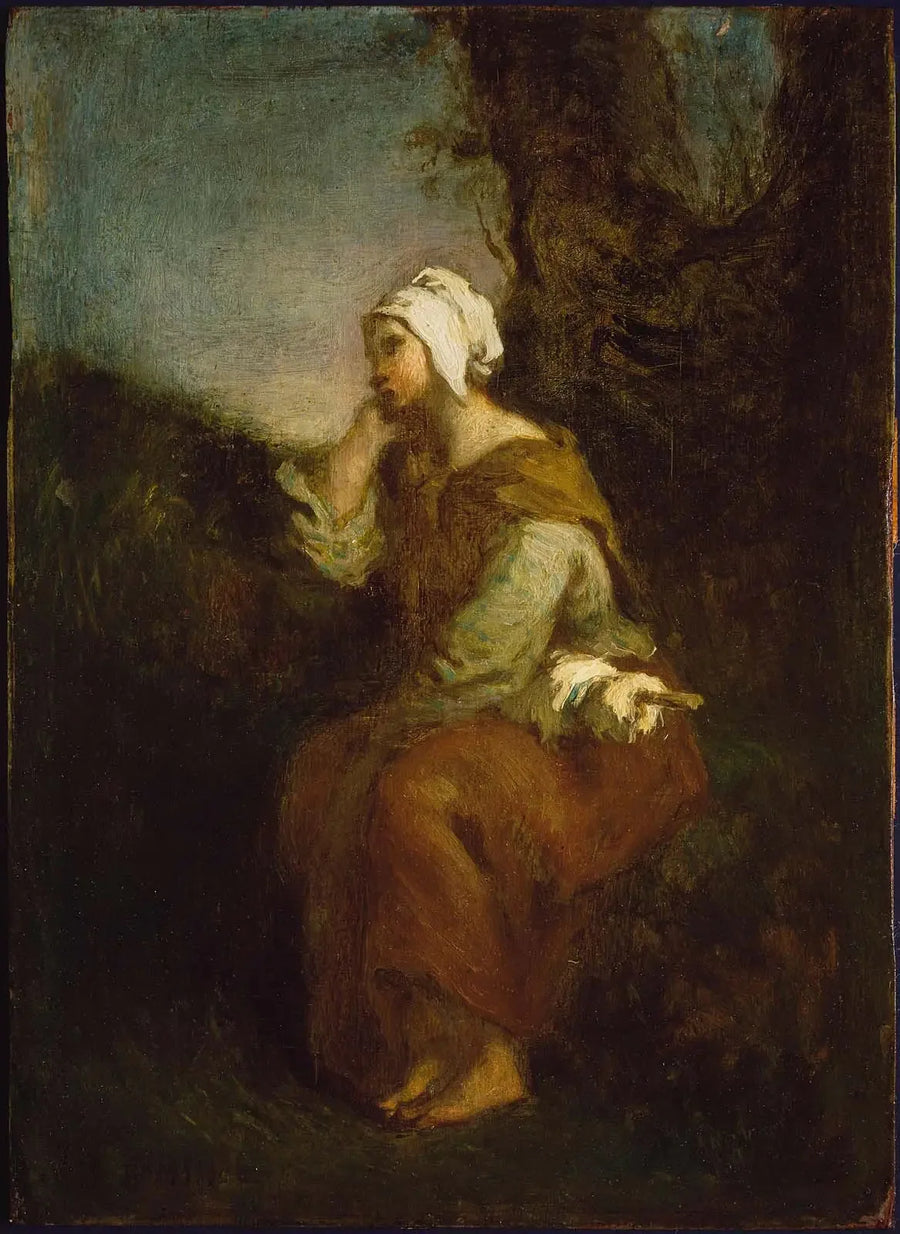 Dziewczyna wiejska marząca - Jean-François Millet