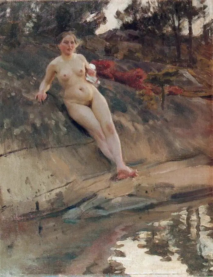 Dziewczyna opalająca się - Anders Zorn