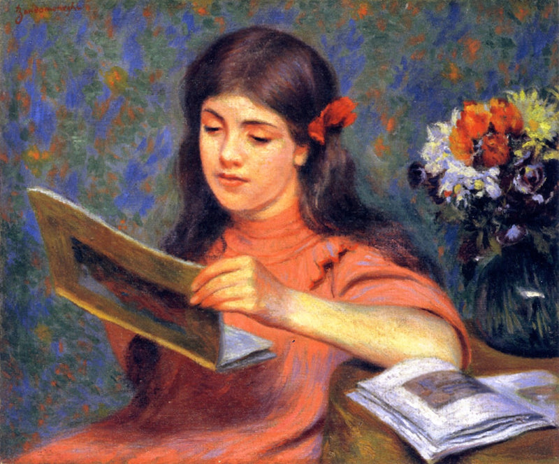 Dziewczyna czytająca książkę - Federico Zandomeneghi