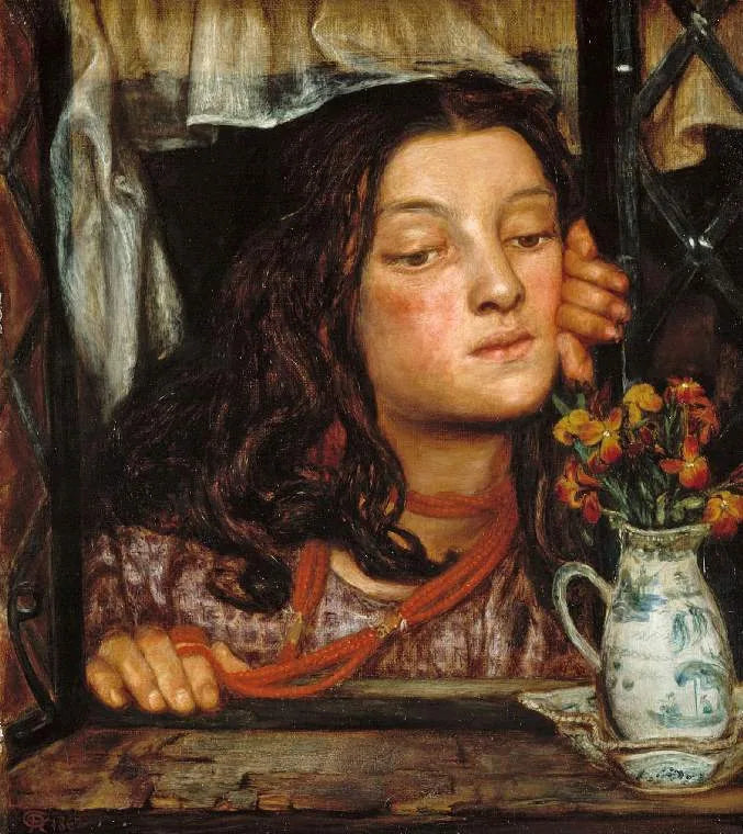Dziewczyna na siatce - Dante Gabriel Rossetti