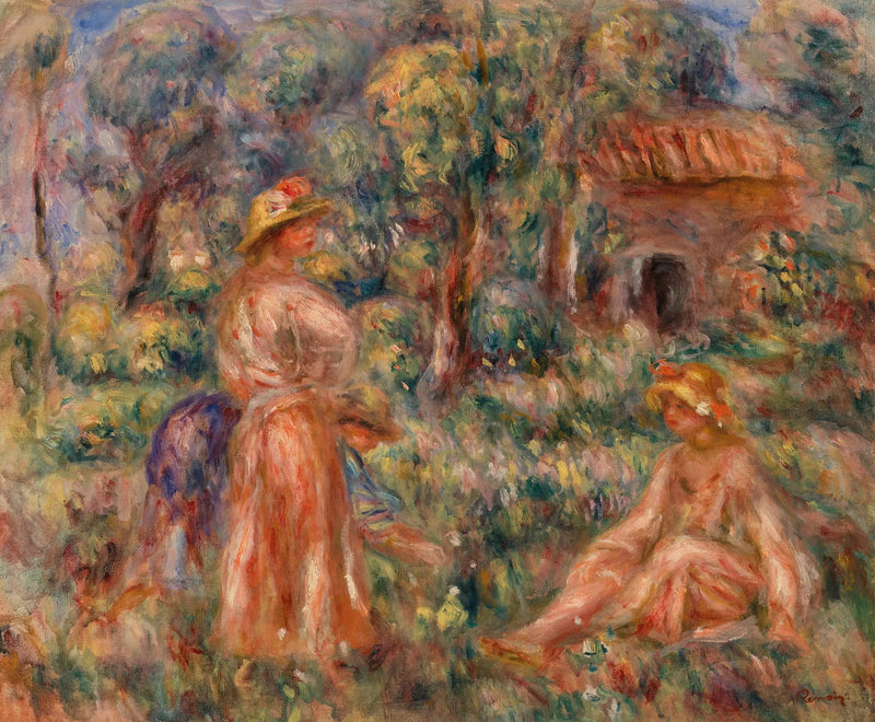 Dziewczęta w krajobrazie (Młode dziewczęta w krajobrazie) - Pierre-Auguste Renoir