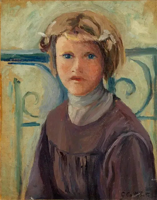 Dziewczynka na balkonie - Gustave Caillebotte