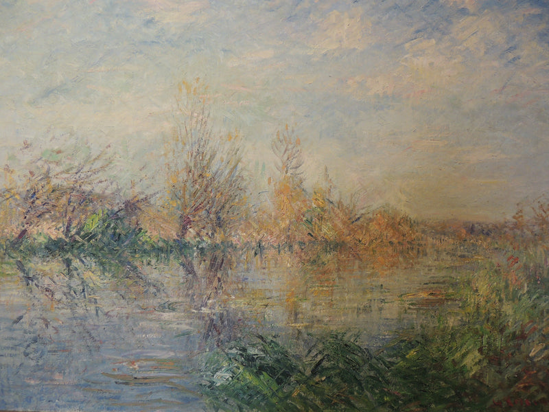 Koniec jesieni, rzeka Eure w Vaudreuil - Gustave Loiseau