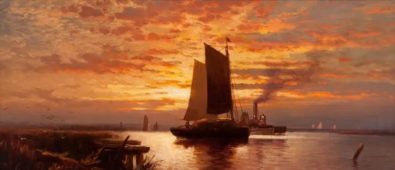 Koniec dnia, port w Nowym Jorku - Edward Moran