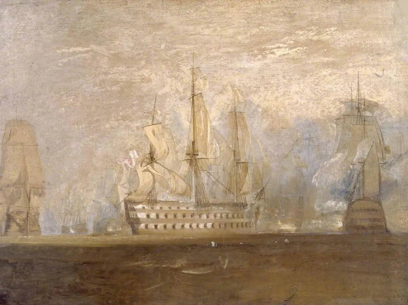Pierwszy szkic do 'Bitwy pod Trafalgarem' - J. M. W. Turner
