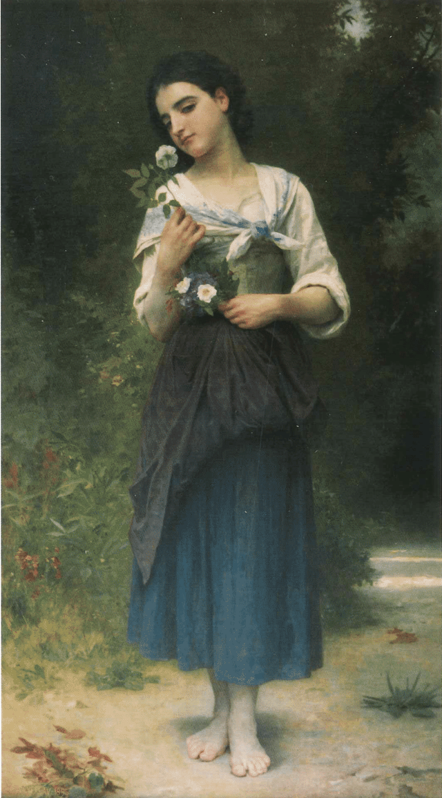Ulubiony kwiat - Bouguereau