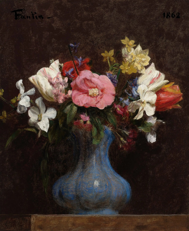 Kwiaty, kamelie i tulipany - Henri Fantin-Latour